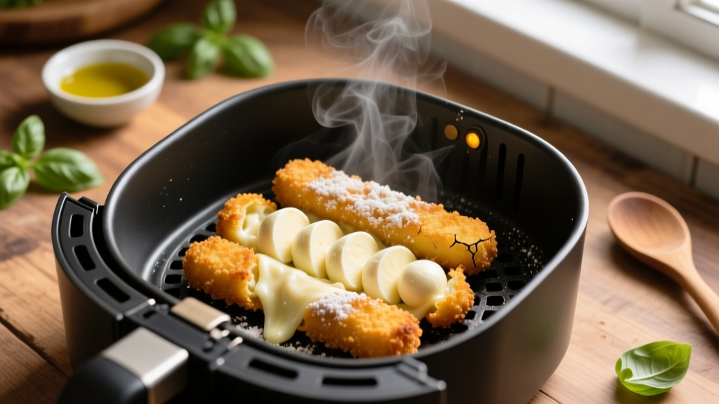 Crispy Mozzarella Sticks Without Breadcrumbs (Air Fryer)