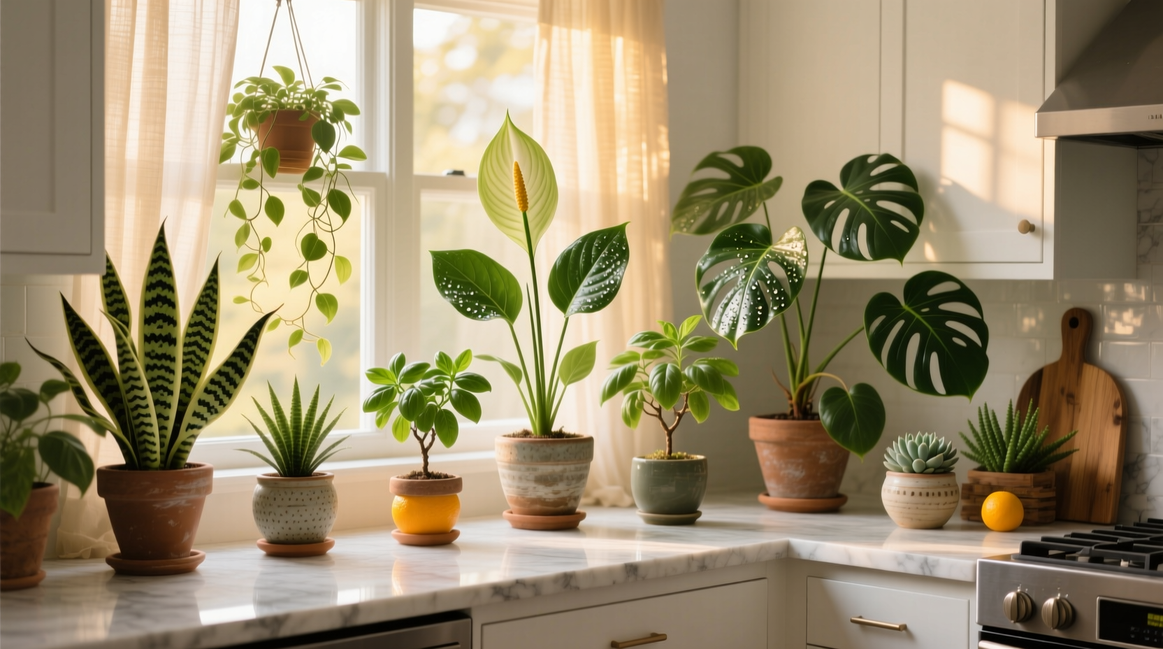 10 houseplants that will thrive in your kitchen