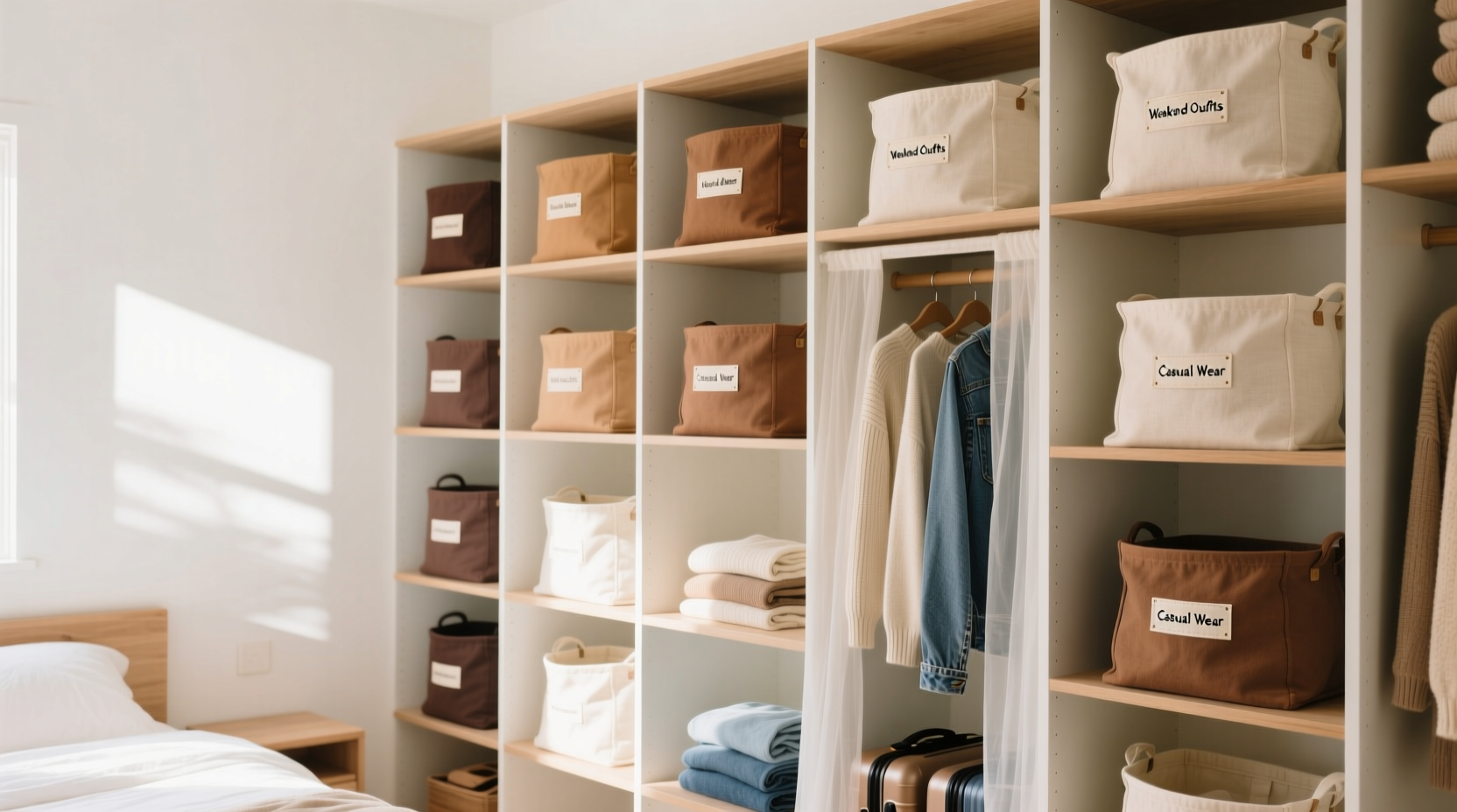 closet organization tips for totes outfits