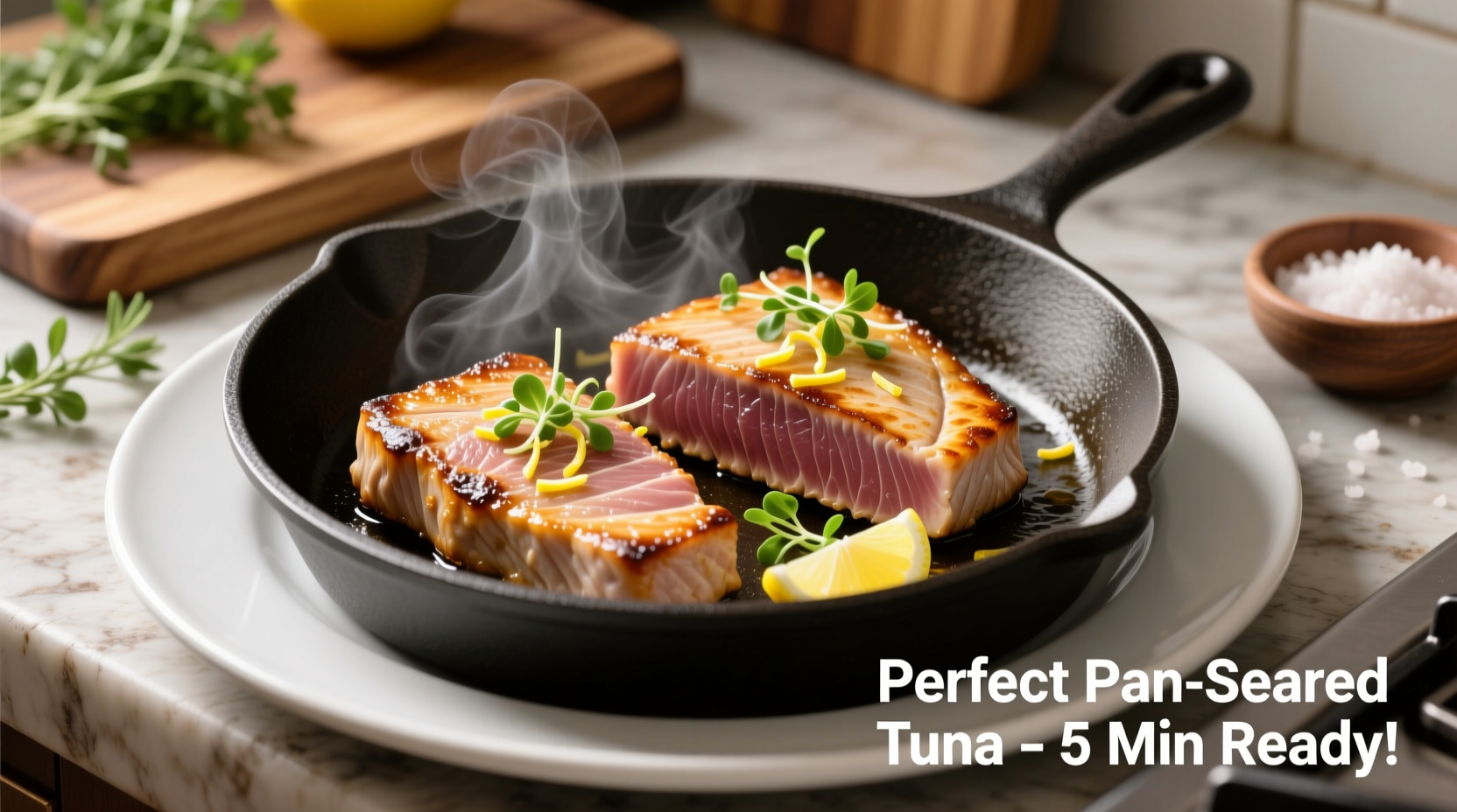 how to cook tuna steaks in a frying pan