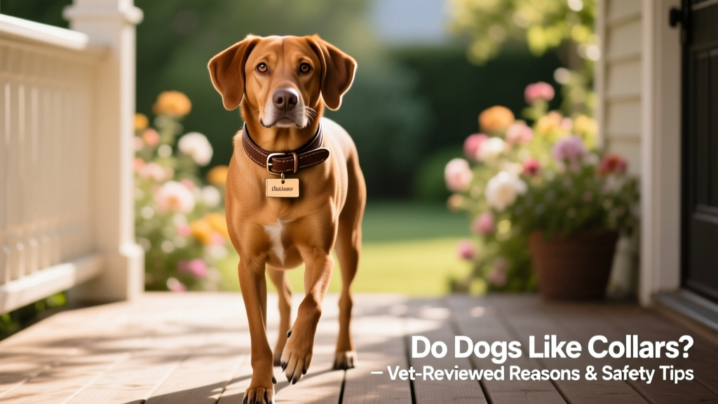 brown dog wearing a collar