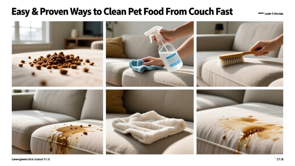 Easy & Proven Ways to Clean Pet Food From Couch Fast