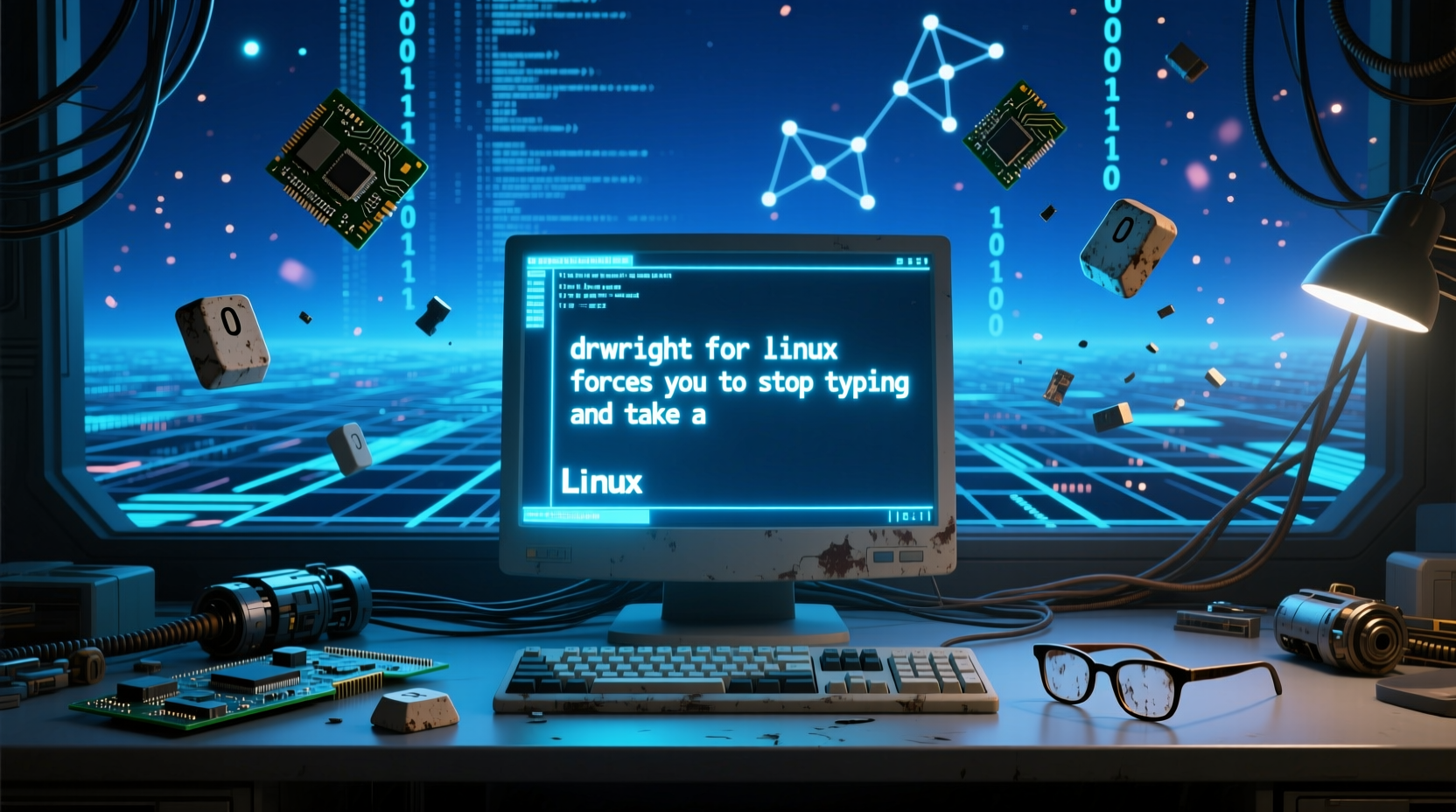 drwright for linux forces you to stop typing and take a