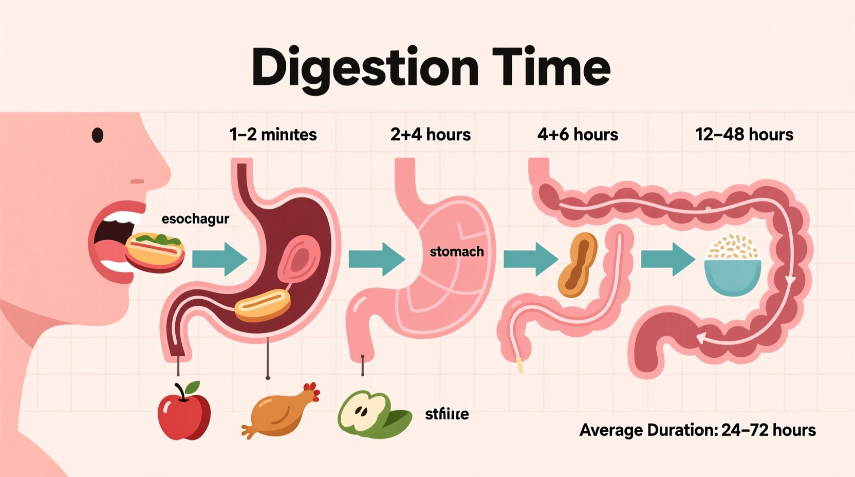 how long for food digest