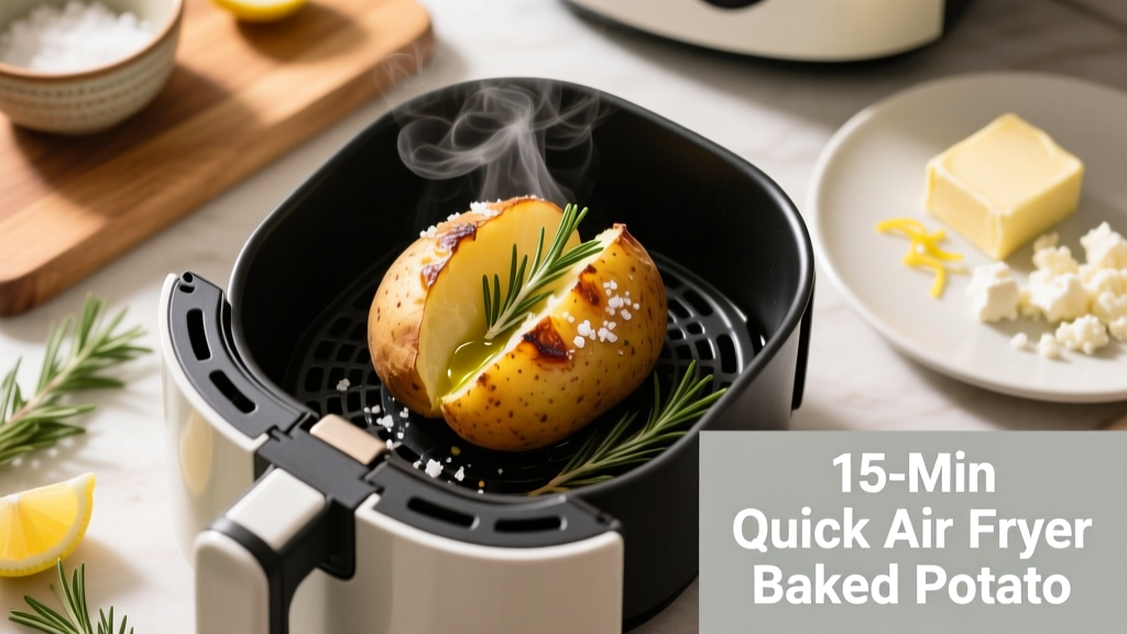 Air Fryer Baked Potato Recipe (15 Minutes!)