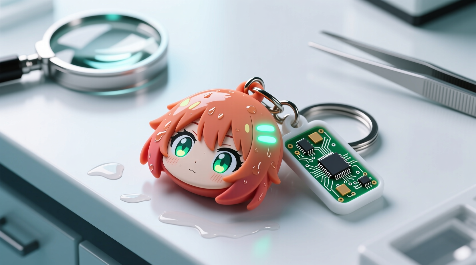 how to clean silicone anime keychains with leds