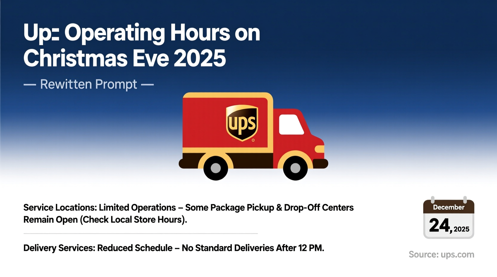 is ups open christmas eve