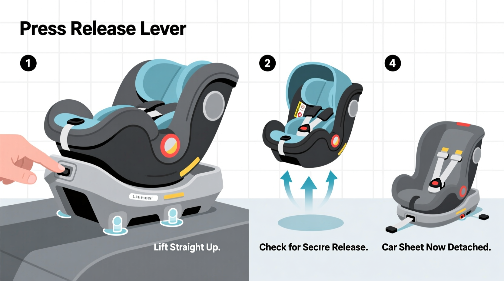 how to detach car seat from base