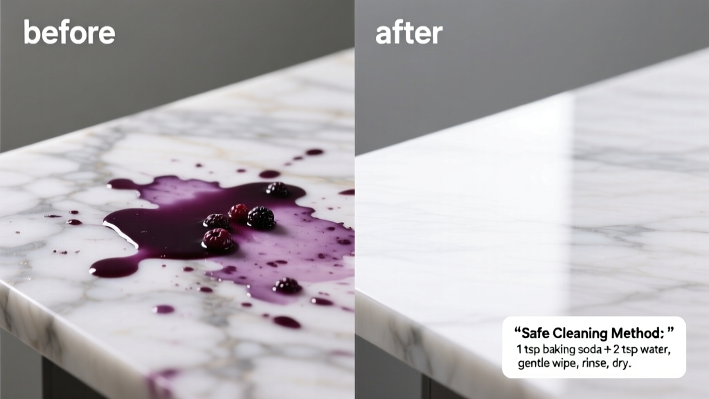 How to Remove Berry Juice from Marble Safely