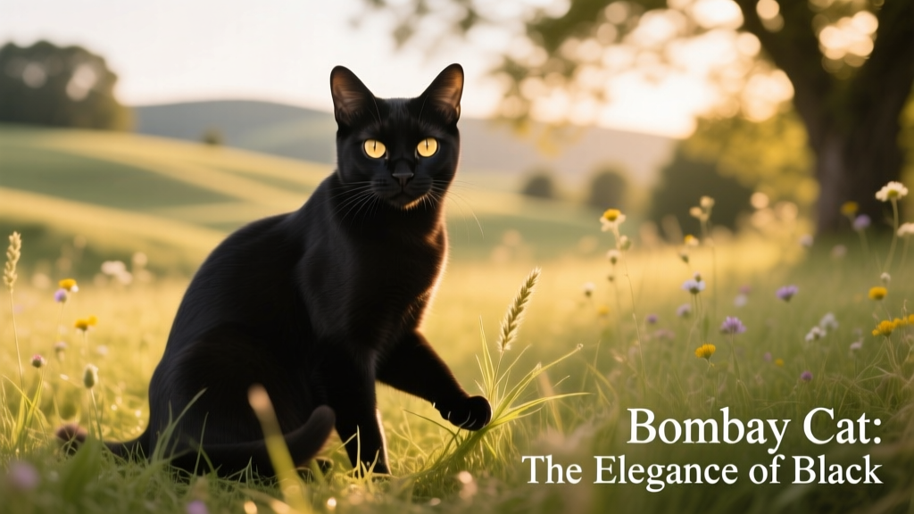 bombay cat sitting in grass with sunlight