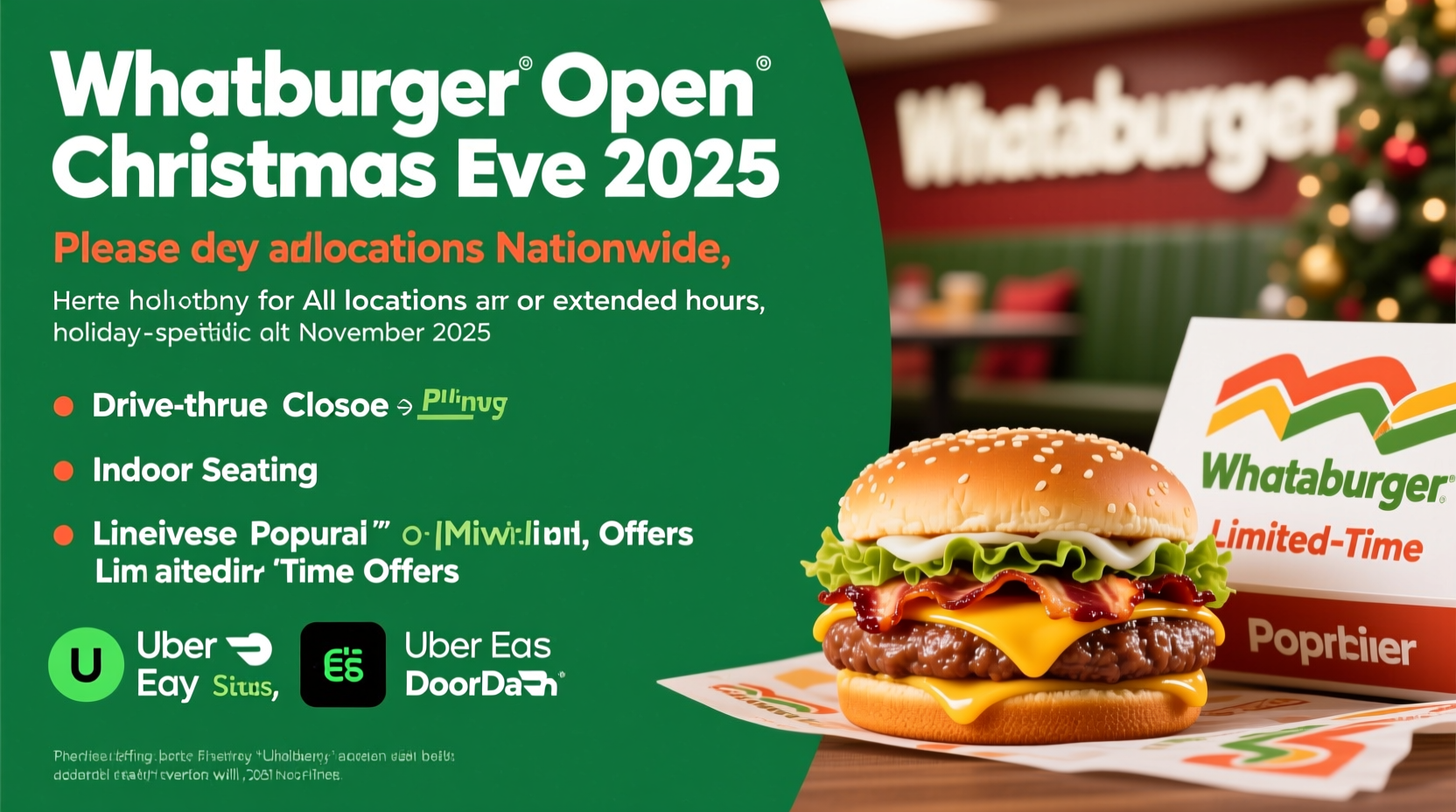 is whataburger open christmas eve