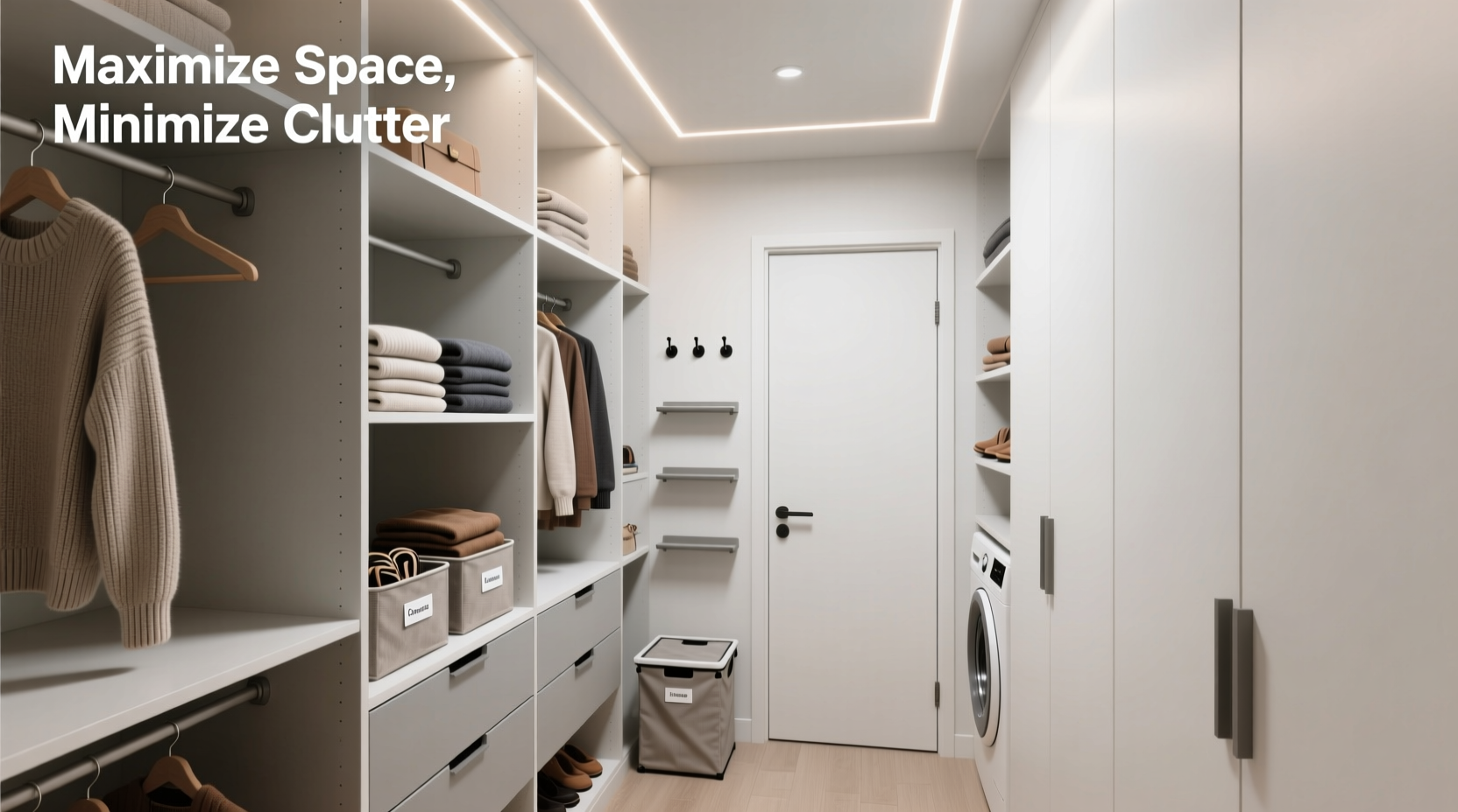 how to organize a small closet with maximum storage and minimal clutter
