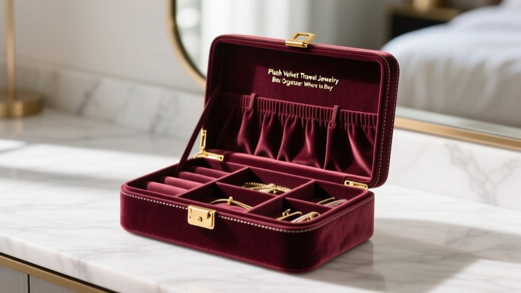 Plush Velvet Travel Jewelry Box Organizer: Where to Buy