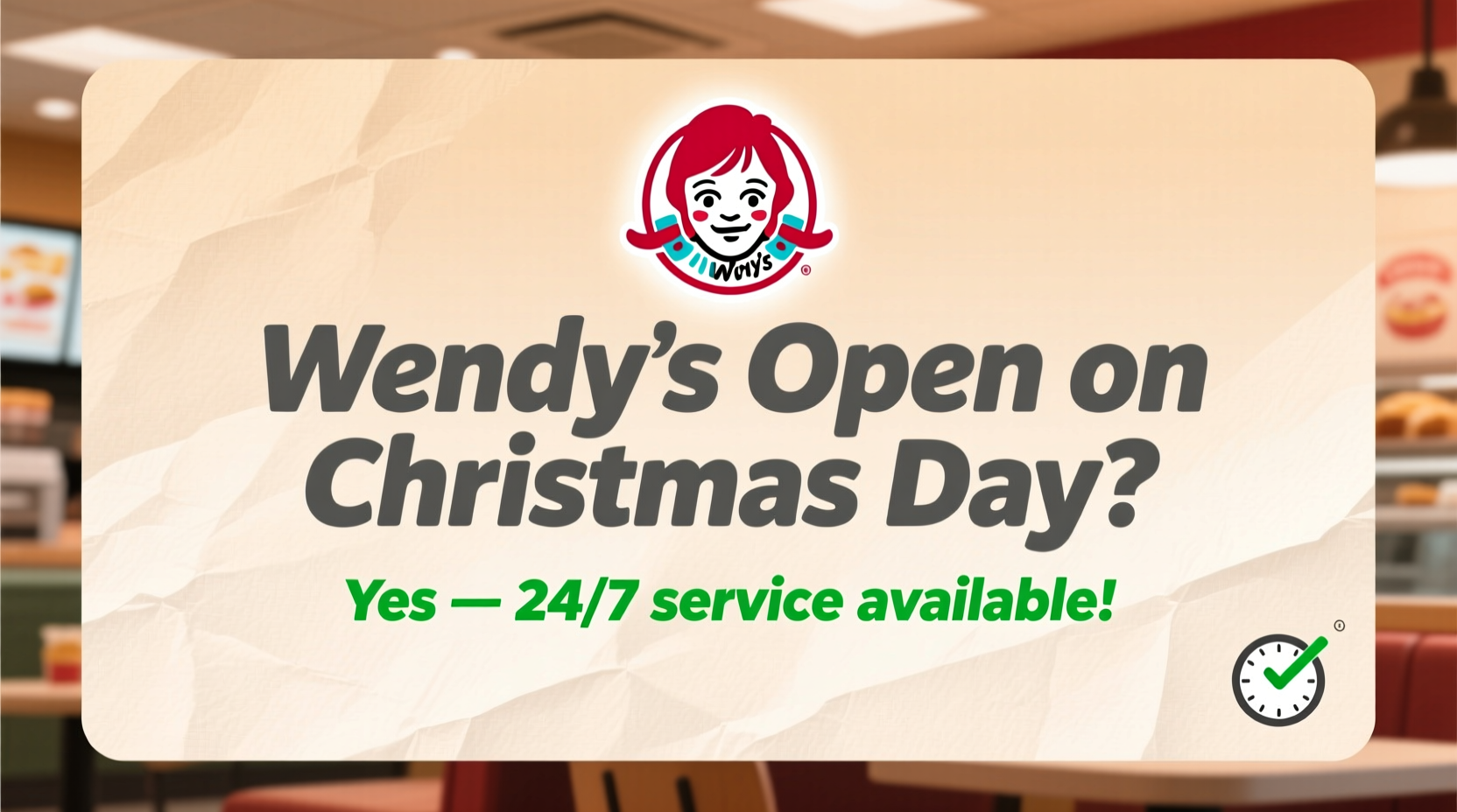 is wendys open on christmas day