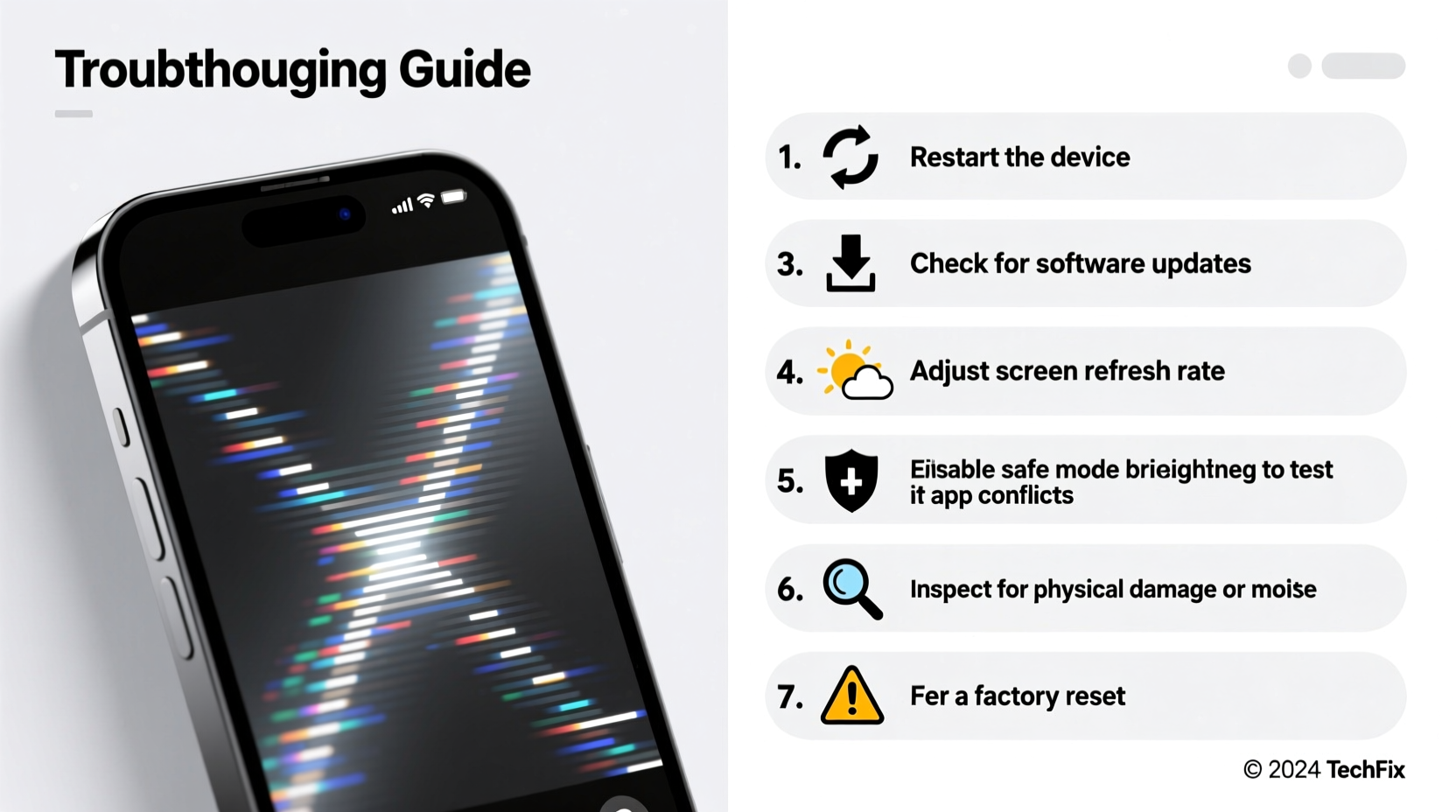 why is my phone screen flickering and immediate troubleshooting steps