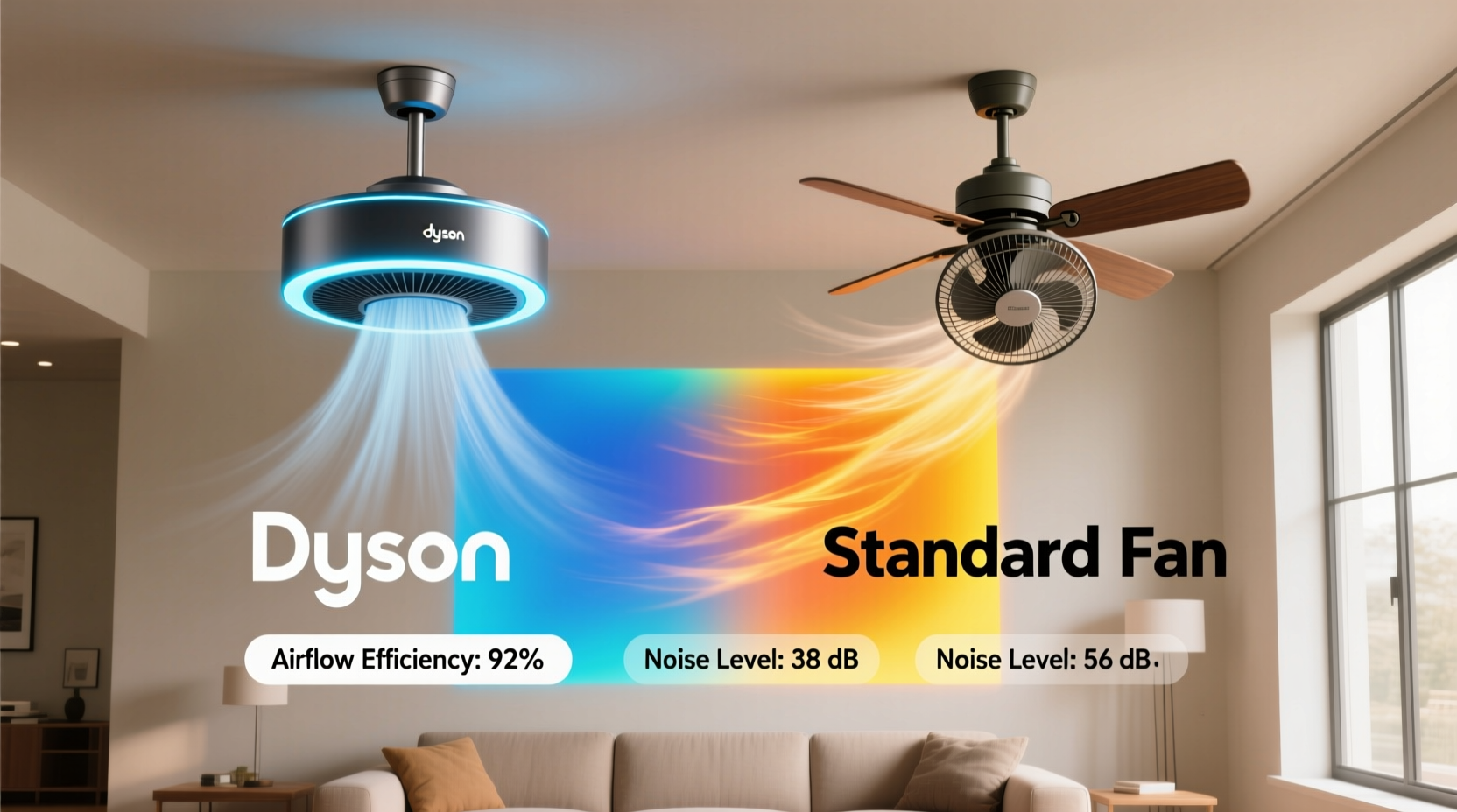 is a dyson fan actually cooler than a regular fan or just quieter