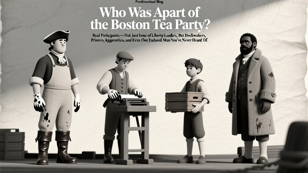 Boston Tea Party: Dockworkers, Printers, Enslaved Man