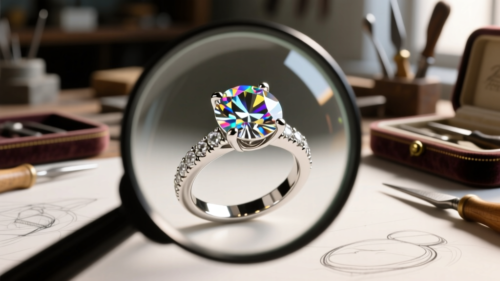 Close-up through a jeweler