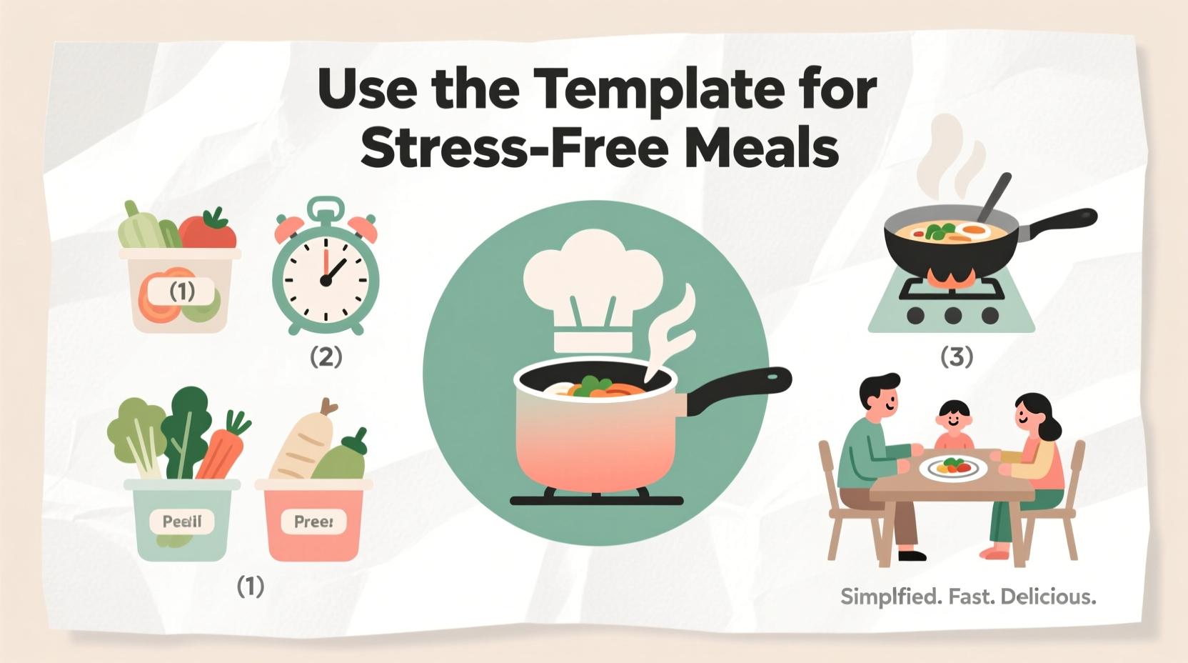 use the template cooking method for stress free meals