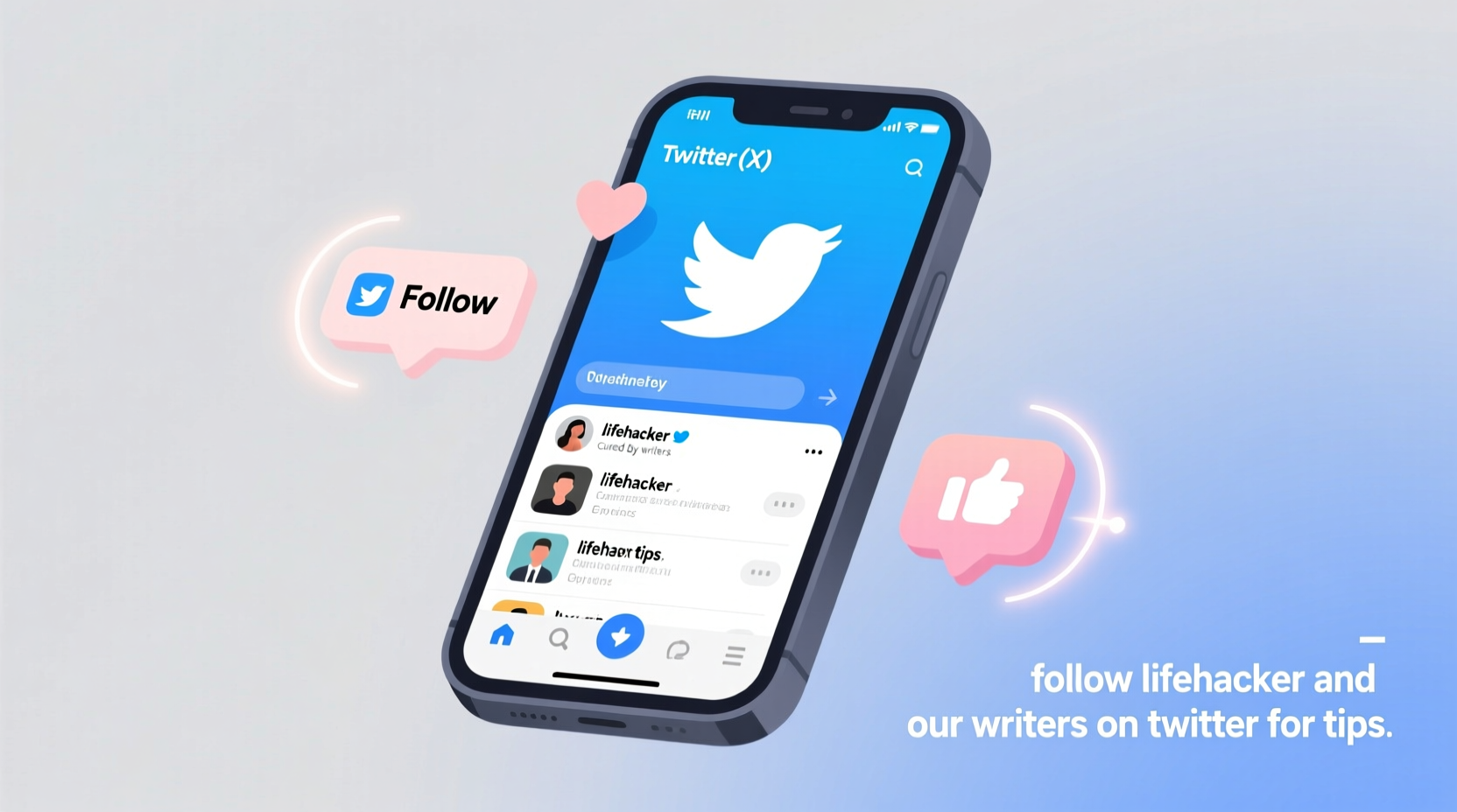 follow lifehacker and our writers on twitter for tips