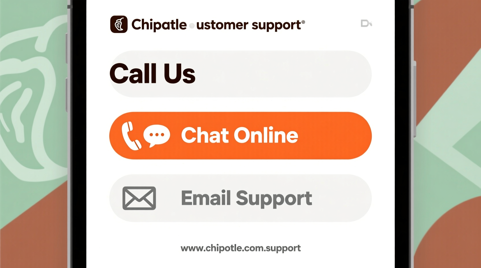 how to chat with chipotle customer support