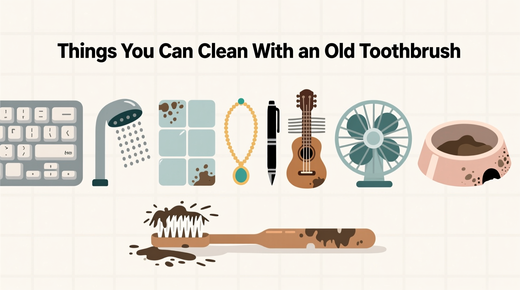 things you can clean with old toothbrush