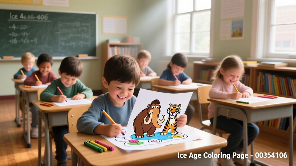 Ice Age Coloring Pages_00354106: Developmental Benefits, Educational Integration, and Evidence-Based Design Principles