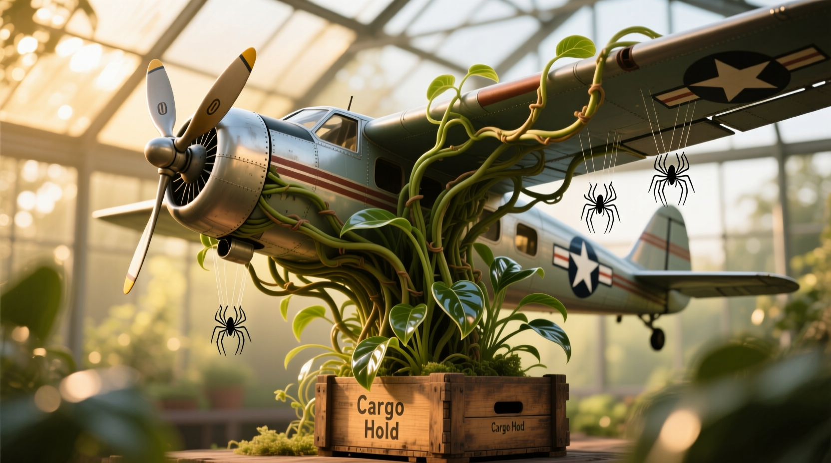 airplane plant spider plant