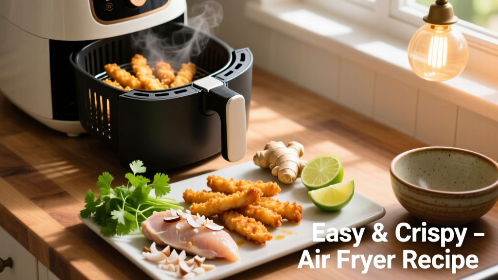 Crispy Coconut Chicken Strips in Air Fryer (Easy!)