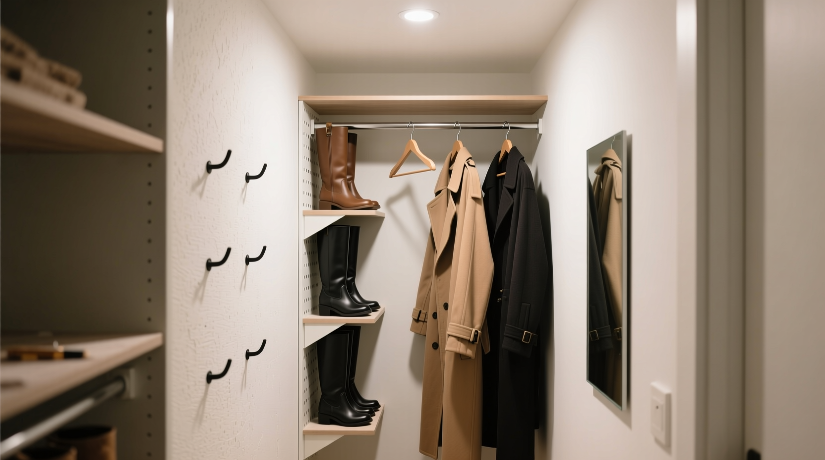 closet organization tips vertical hacks for tall boots coats