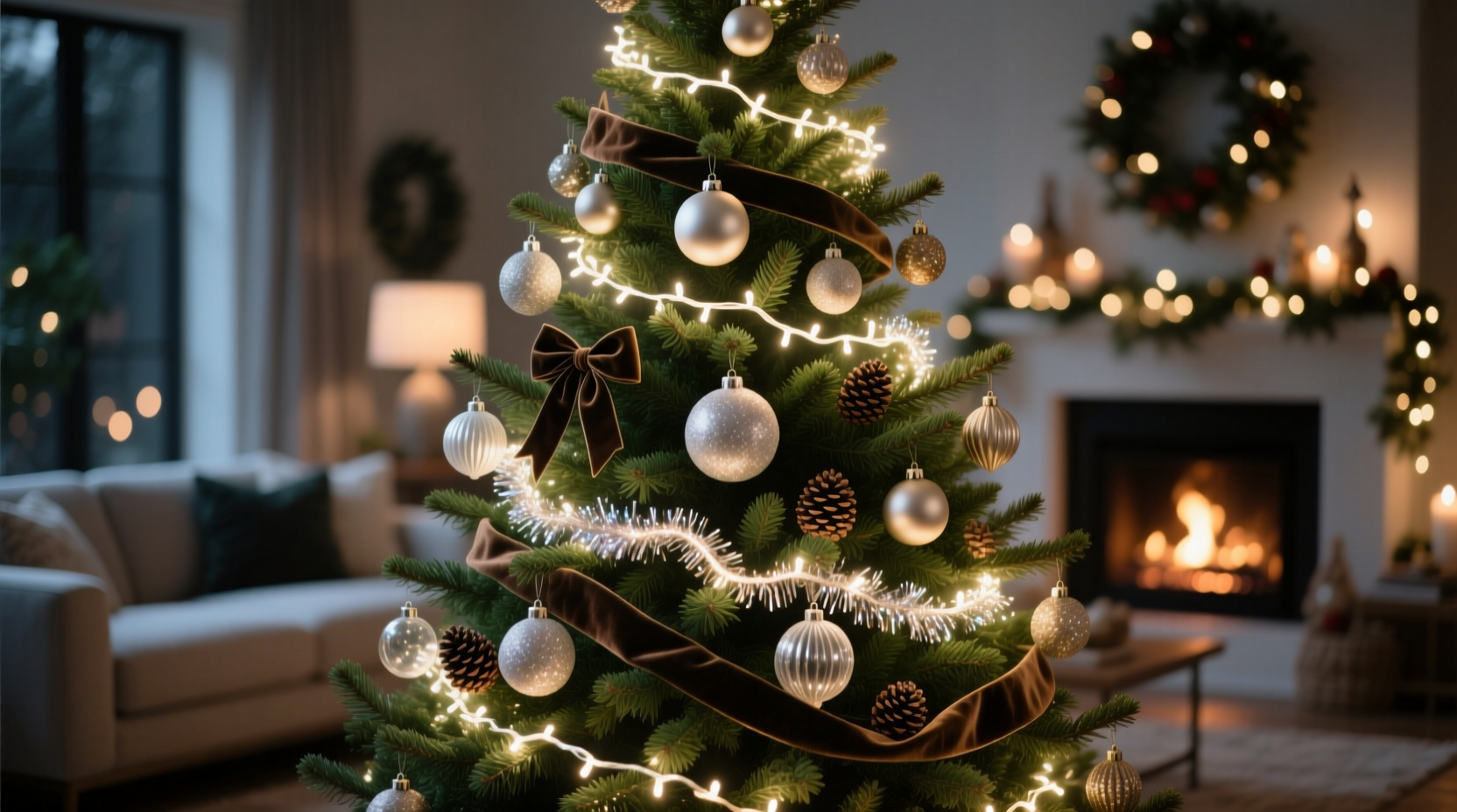 how to create depth when decorating a christmas tree with layers