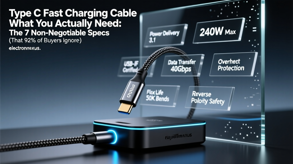 Type C Fast Charging Cable What You Actually Need: The 7 Non-Negotiable Specs (That 92% of Buyers Ignore)
