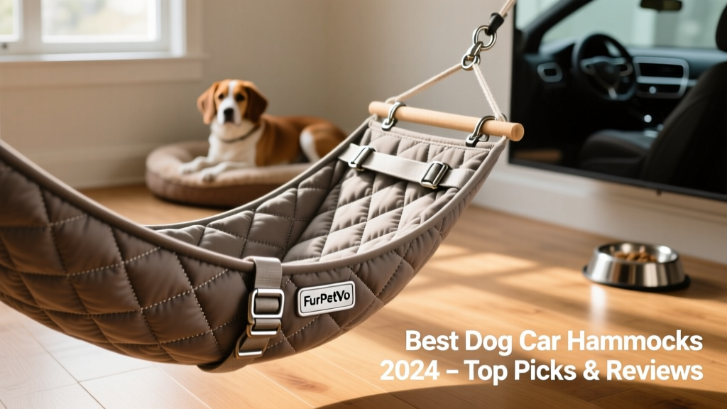 Close-up of FurPetVo Quilted Hammock’s quilted texture and integrated harness clips