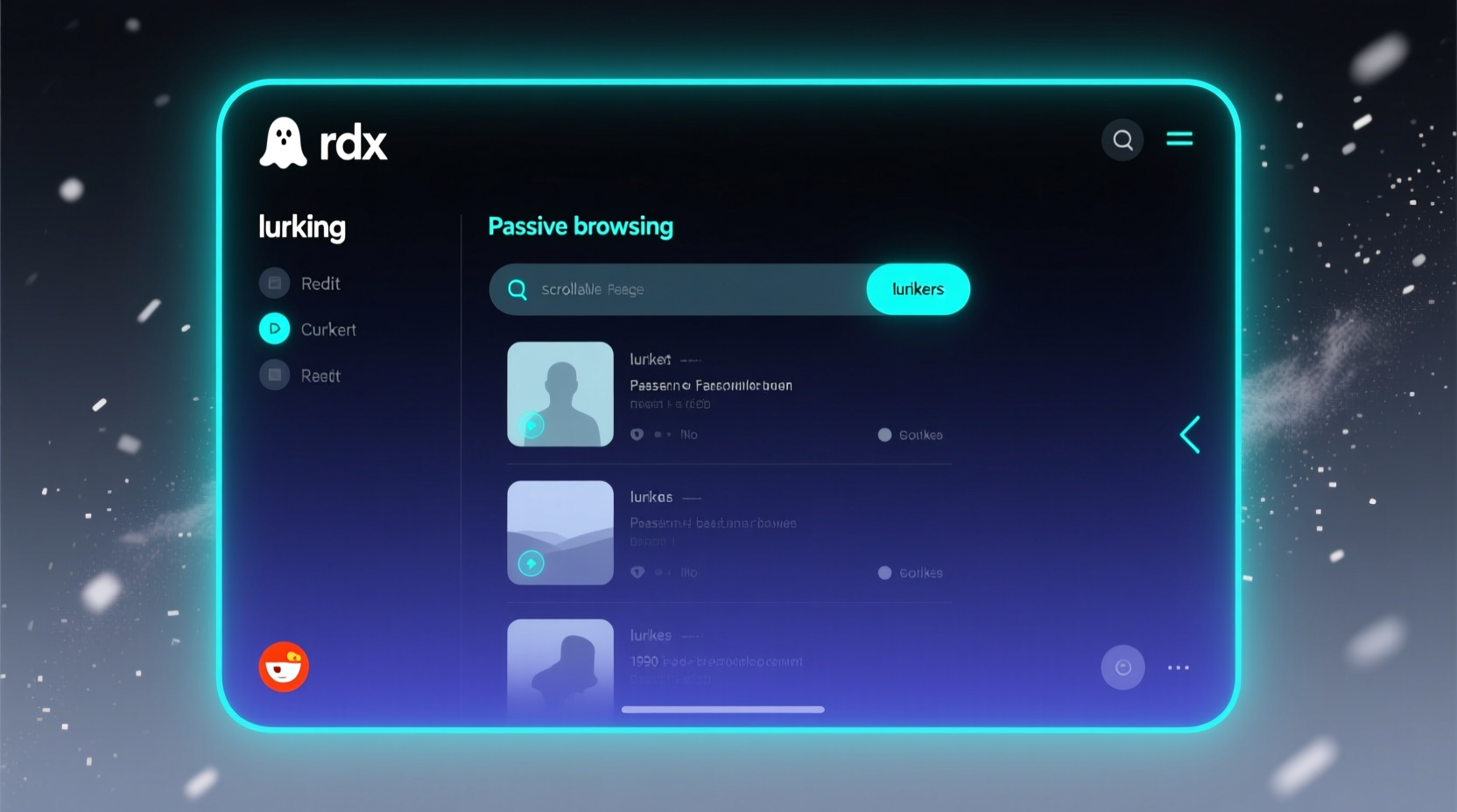 rdx is a clean reddit client for lurkers