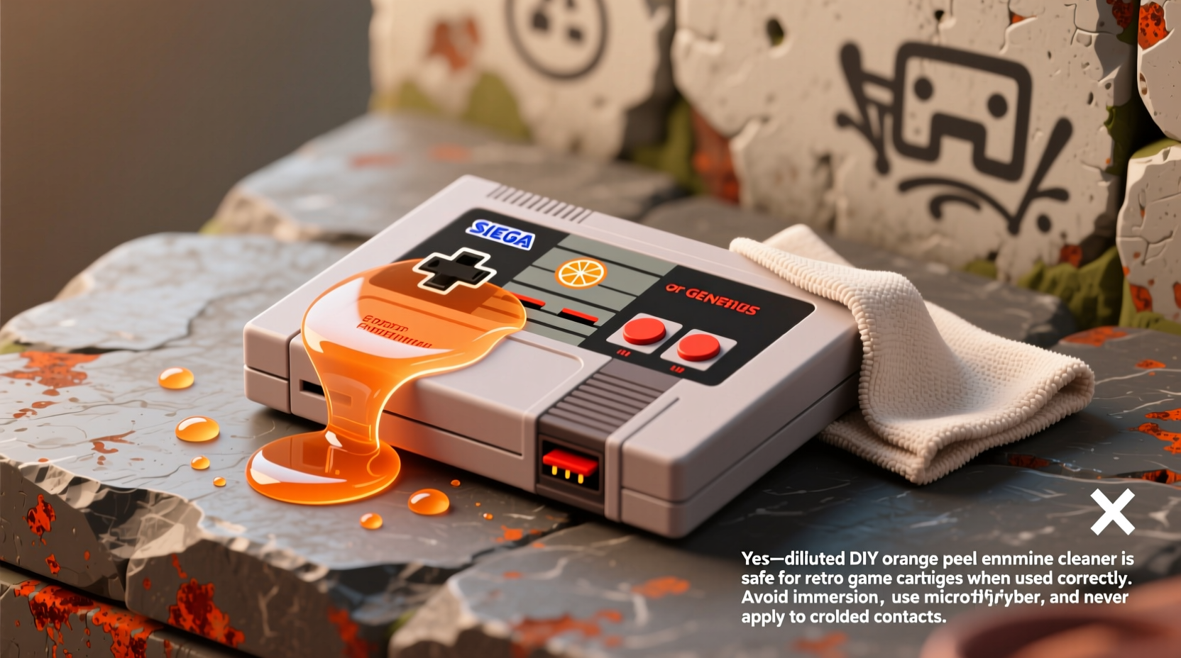 orange peel enzyme cleaner for game cartridges