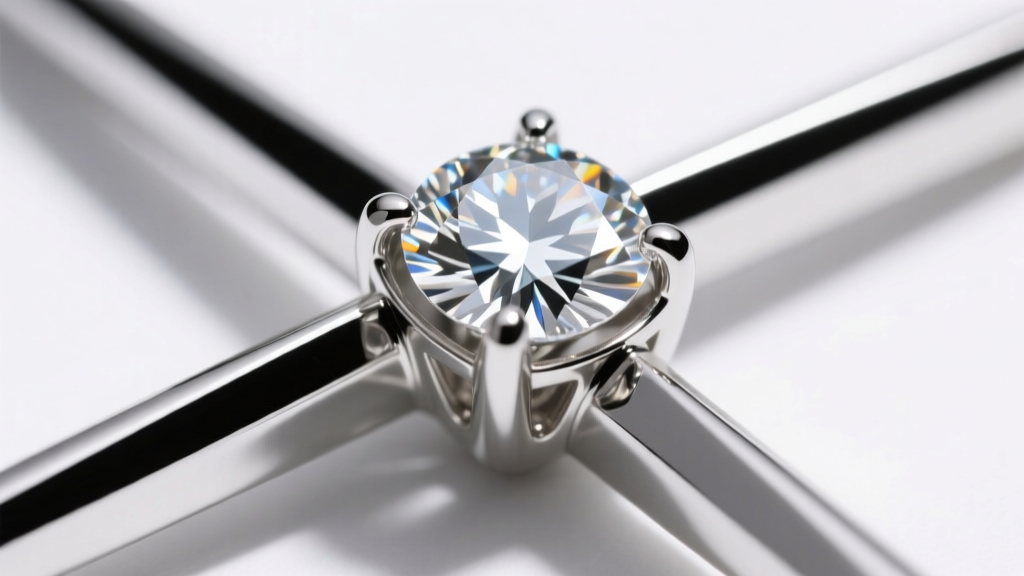 Side profile of a channel setting showing metal walls securing the girdle of SI1 diamonds under bright, diffused studio lighting.