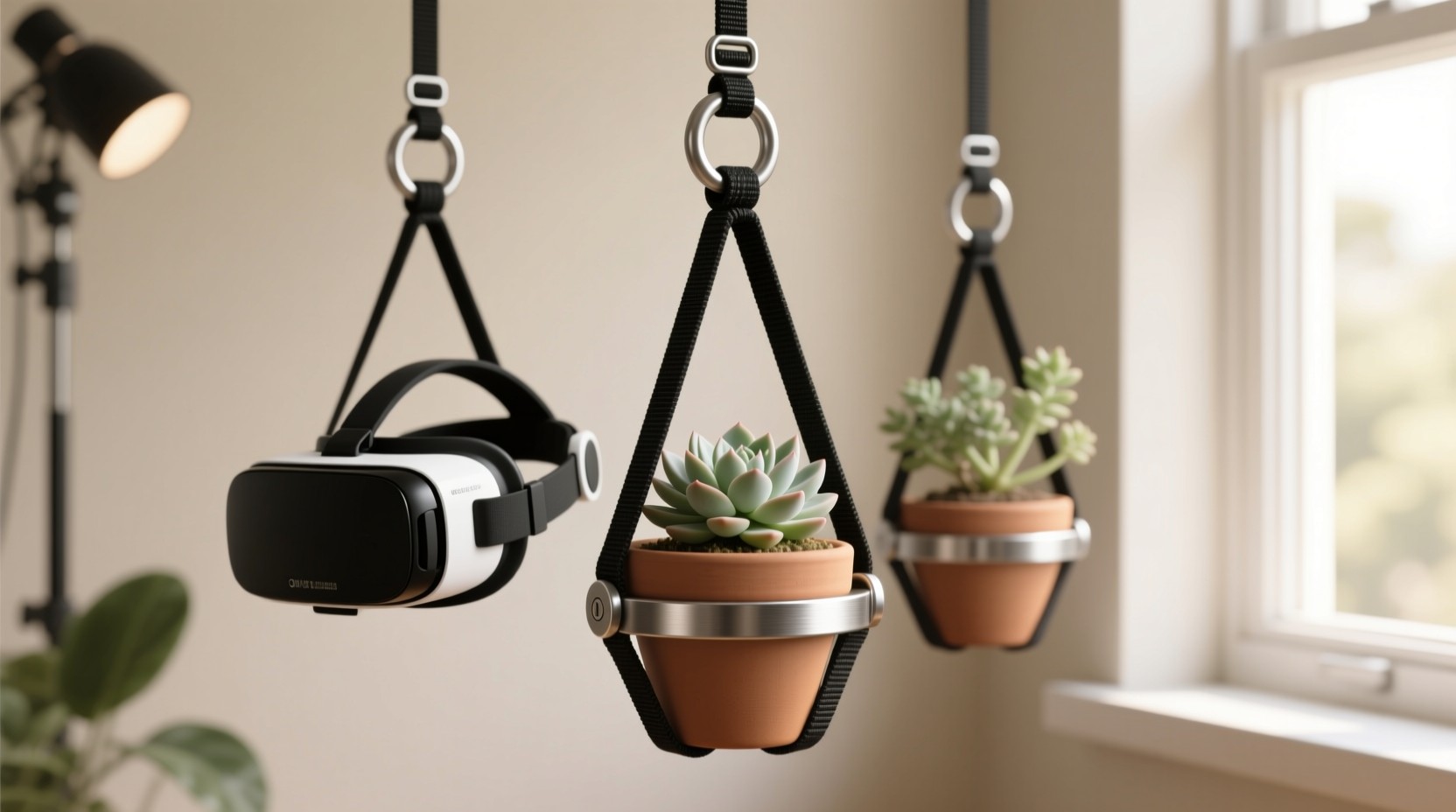 VR Strap Plant Hangers: Tension-Controlled DIY