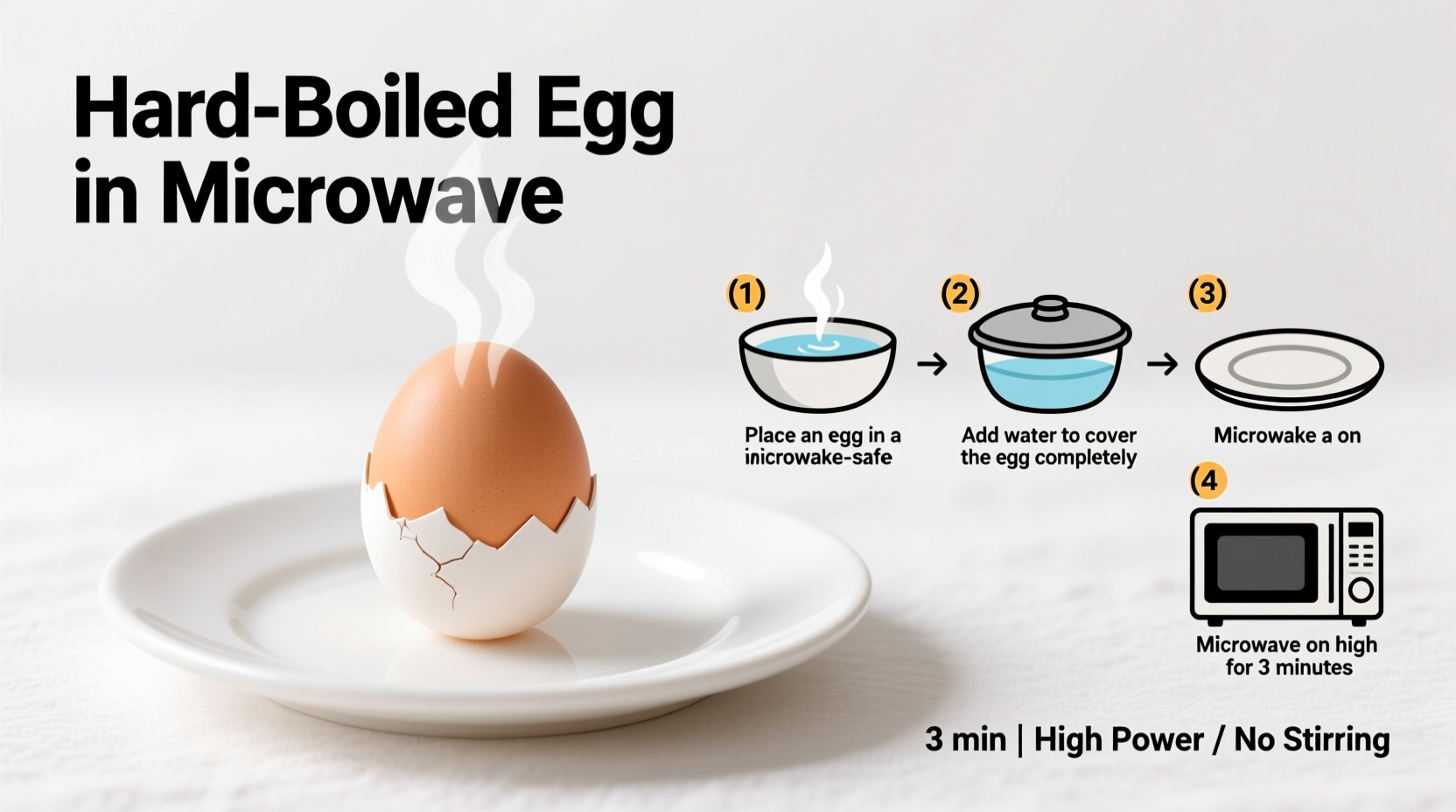 how to cook a hard boiled egg in the microwave