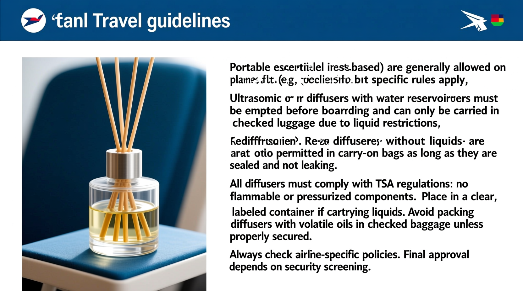 can you bring diffusers on planes and what rules apply
