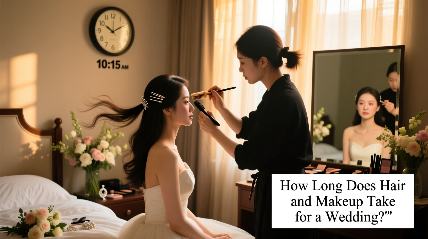 how long does hair and makeup take for wedding