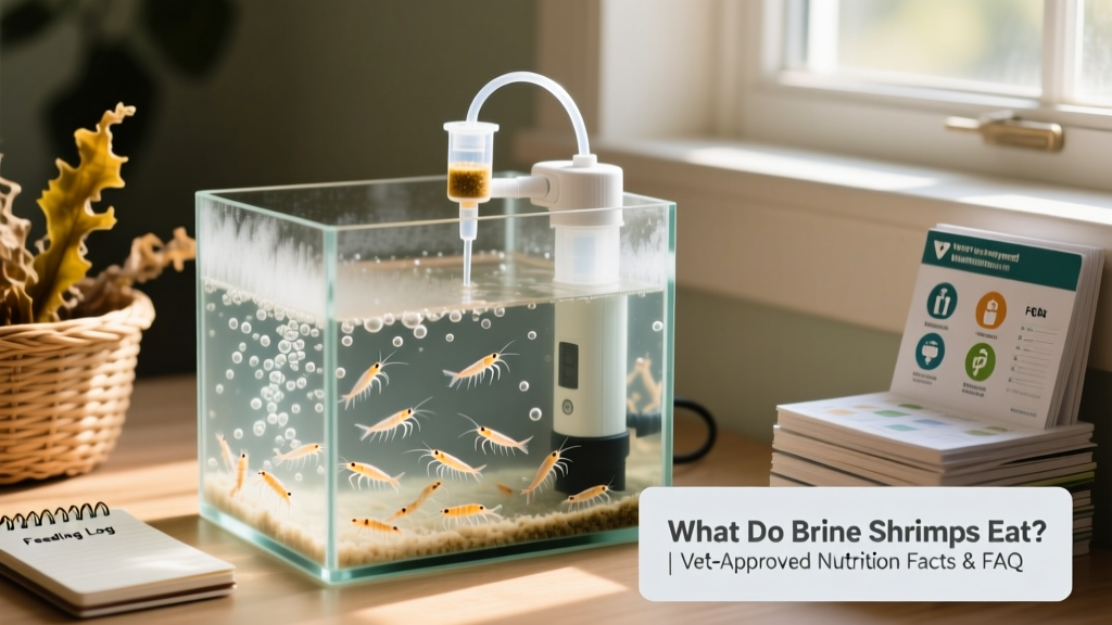 Home brine shrimp culture setup with aerator and feeding dropper