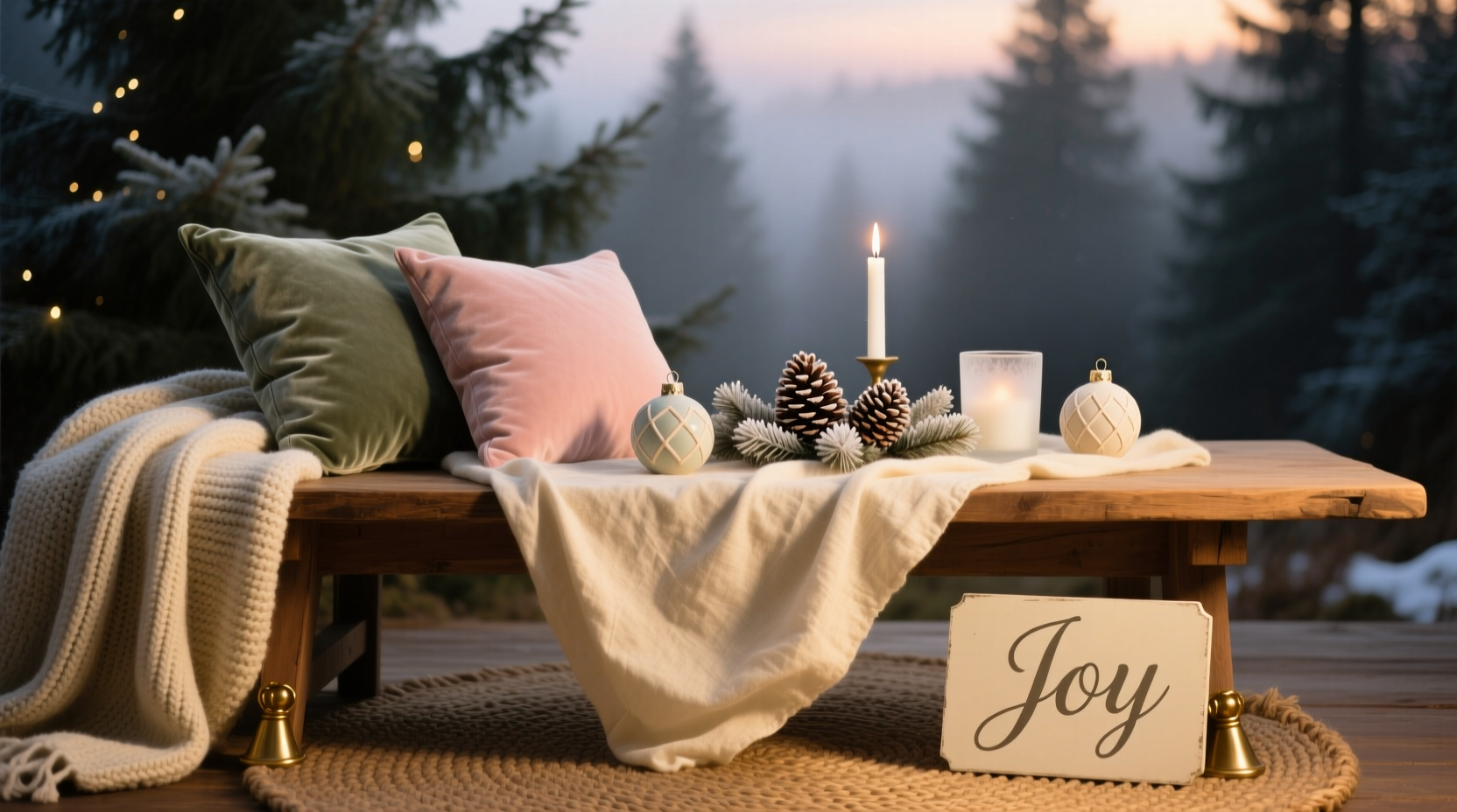 how to create a calming christmas aesthetic with soft lighting and textures