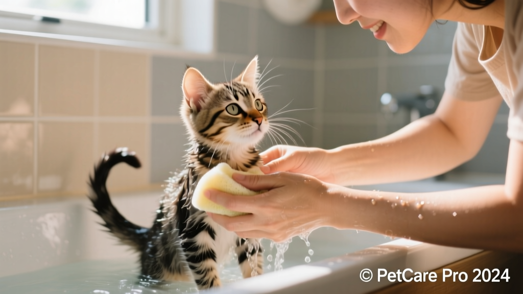 How to Bathe a Cat or Kitten Without Getting Scratched