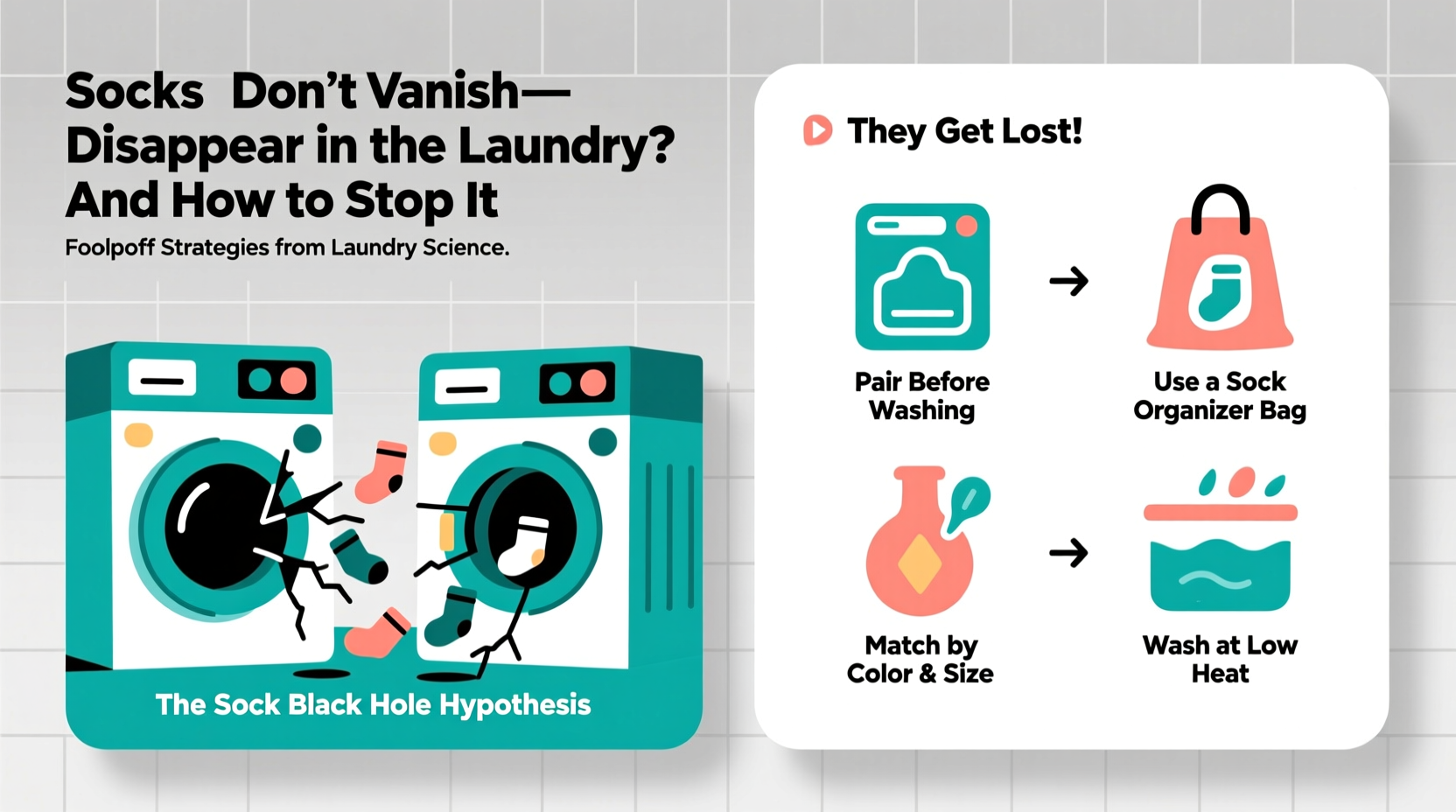 why do my socks always disappear in the laundry and foolproof ways to prevent it