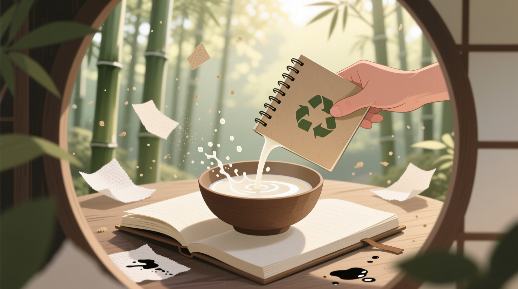 eco friendly ink removal from recycled paper