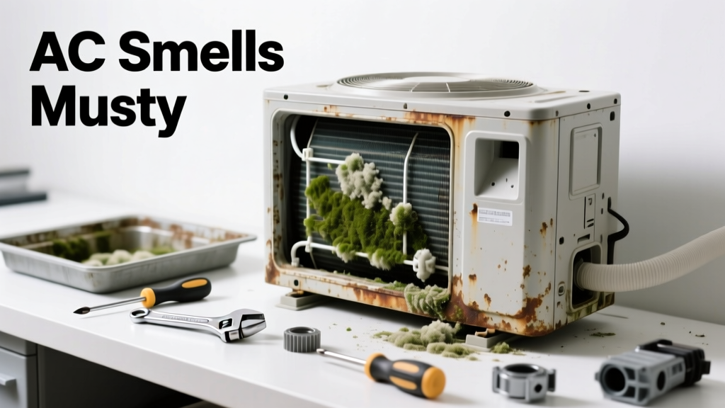 AC Smells Musty? Replace the Drain Pan or Evaporator Coil