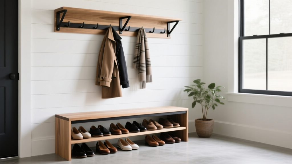 Best Shoe Storage Bench + Coat Rack for Mudrooms