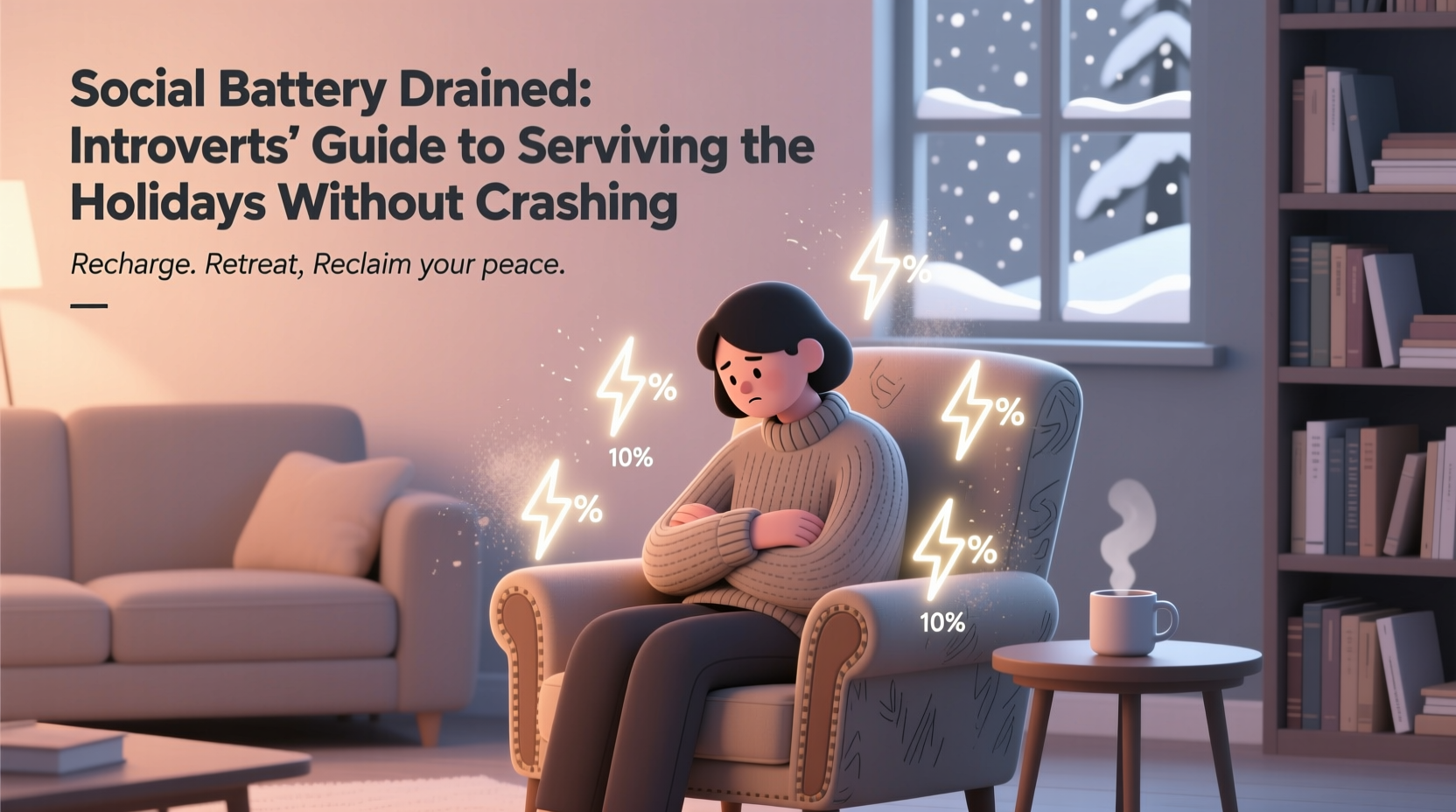 social battery drained introverts guide to surviving the holidays without crashing