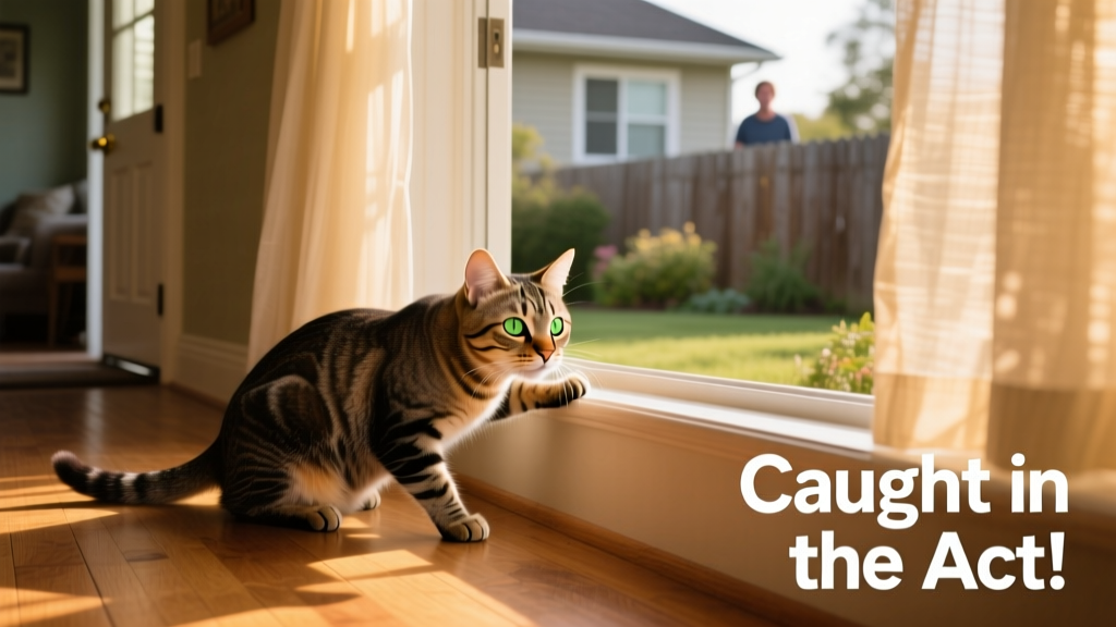 Caught in the Act! Viral TikTok Video Captures Brazen Cat Spying on Neighbor