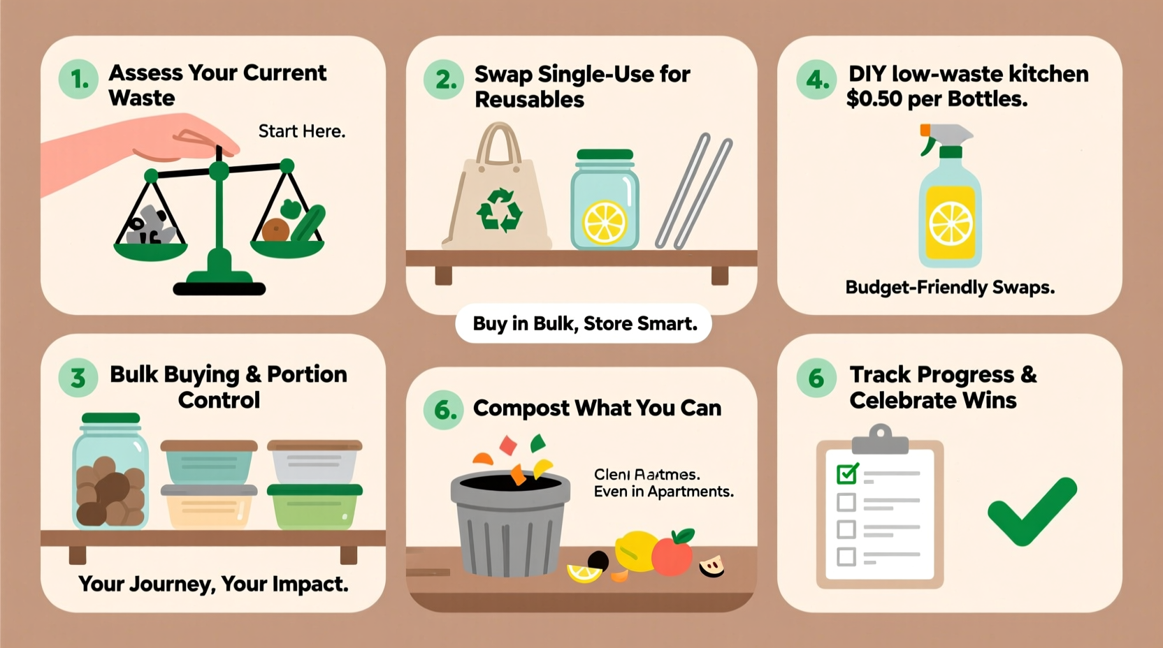 step by step guide to starting a low waste kitchen on a tight budget
